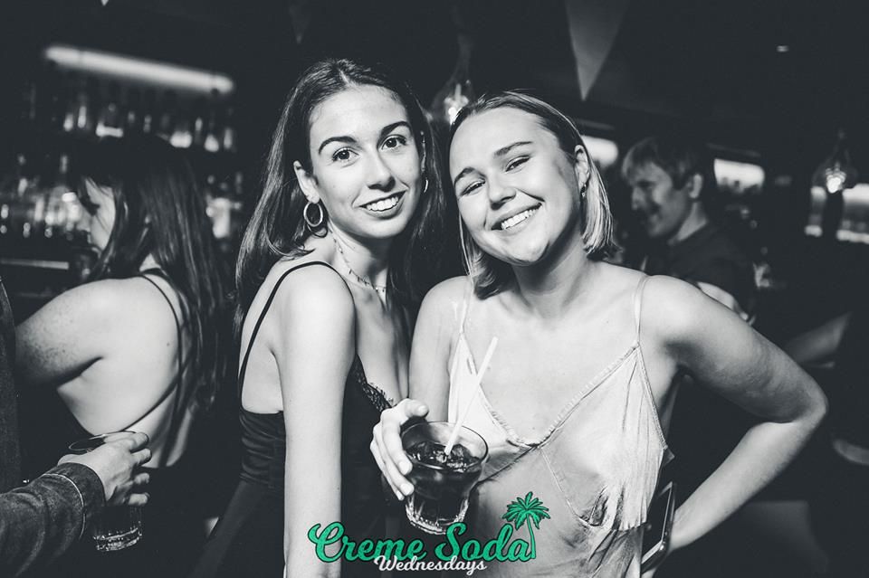 Image may contain: Female, Apparel, Clothing, Dress, Face, Night Club, Club, Party, Human, Person