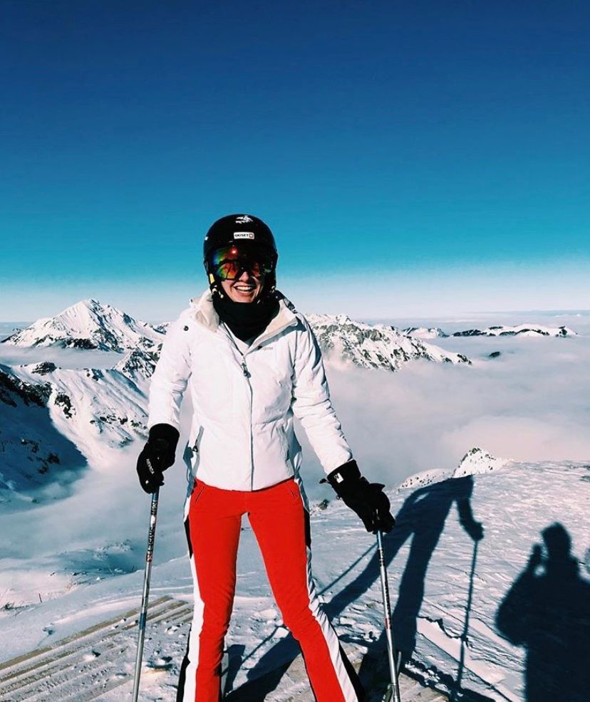 Image may contain: Peak, Mountain Range, Ice, Mountain, Piste, Apparel, Helmet, Clothing, Snow, Sport, Sports, Skiing, Human, Person, Outdoors, Nature