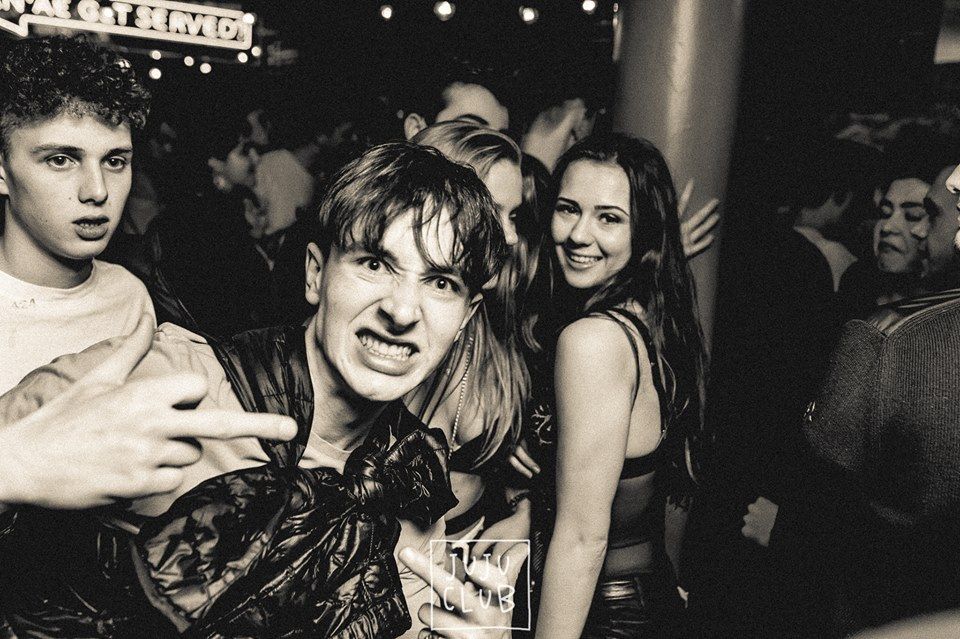 Image may contain: Disco, Night Life, Party, Night Club, Club, Person, Human