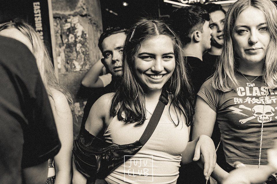 Image may contain: Female, Night Club, Club, Skin, Human, Person