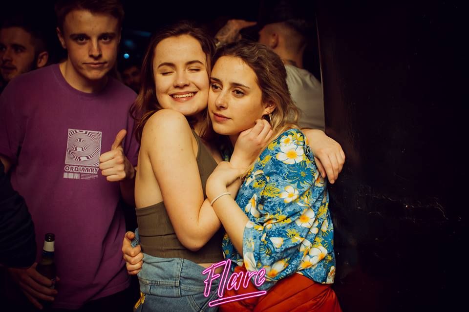 Image may contain: Girl, Face, Denim, Jeans, Club, Female, Pants, Night Life, Apparel, Clothing, Person, Human