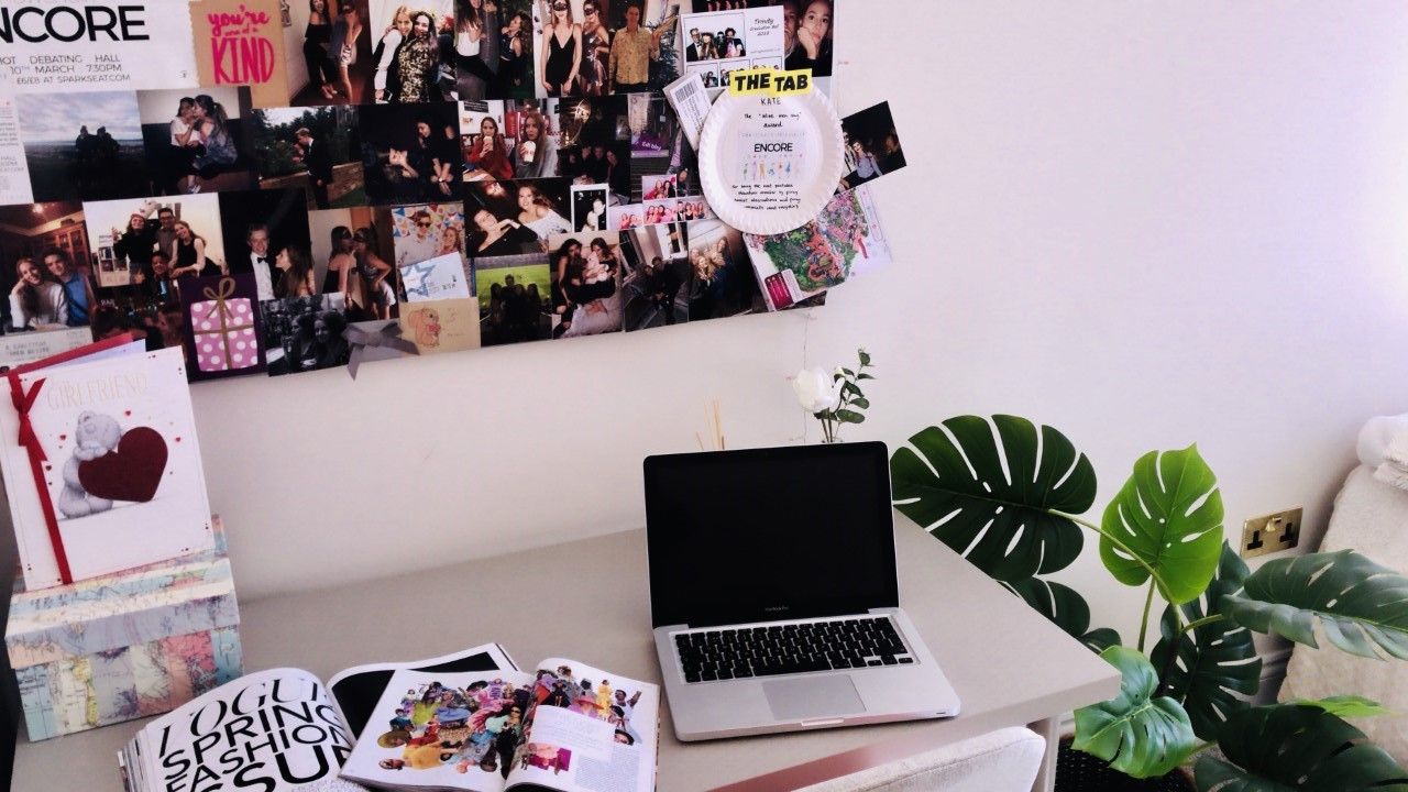 Image may contain: Bedroom, Room, Indoors, Table, Furniture, Collage, Advertisement, Poster, Person, Human, Keyboard, Computer Keyboard, Computer Hardware, Hardware, Pc, Computer, Laptop, Electronics