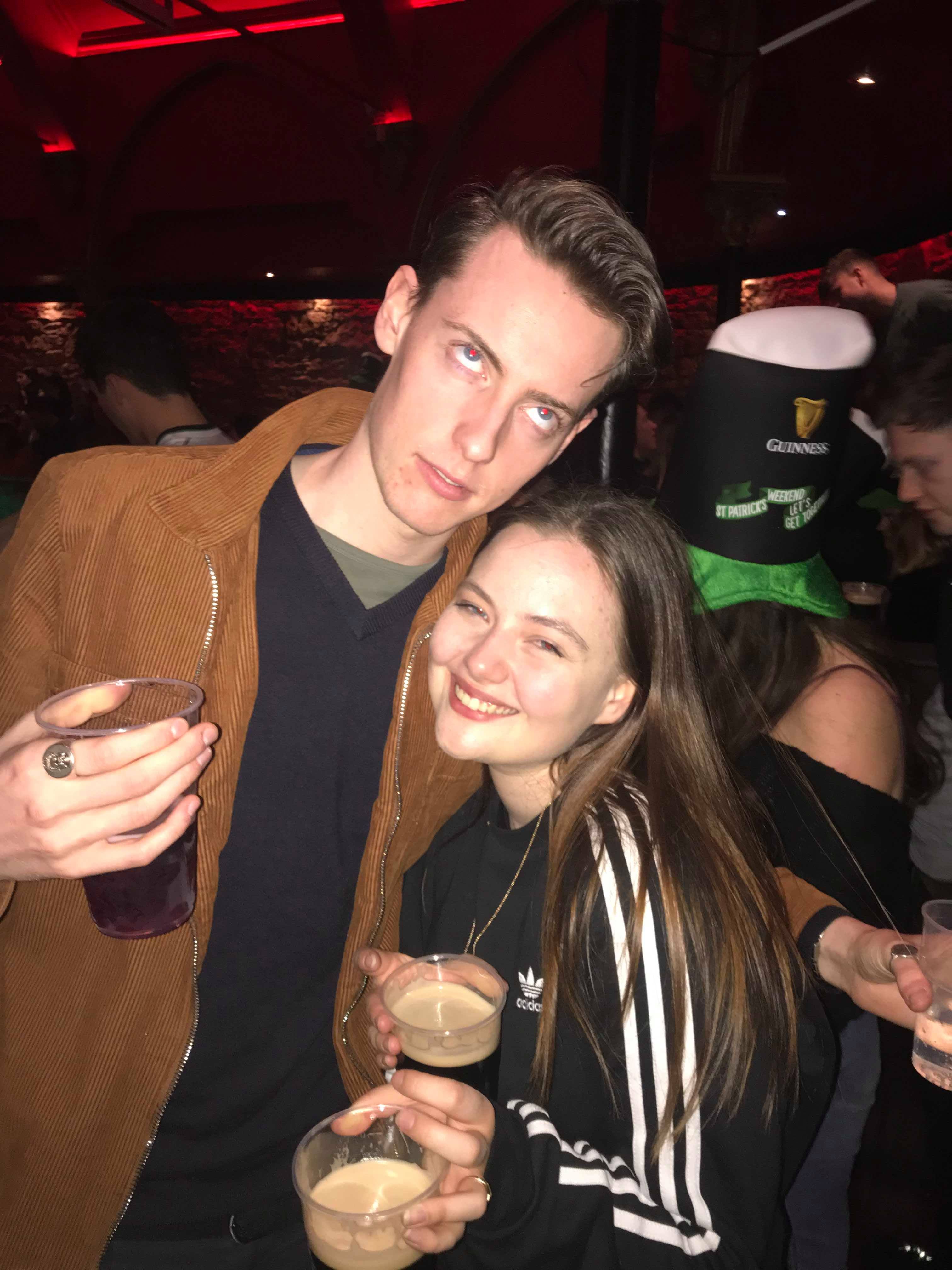 Image may contain: Beer, Drink, Alcohol, Beverage, Night Club, Club, Pub, Bar Counter, Night Life, Person, Human
