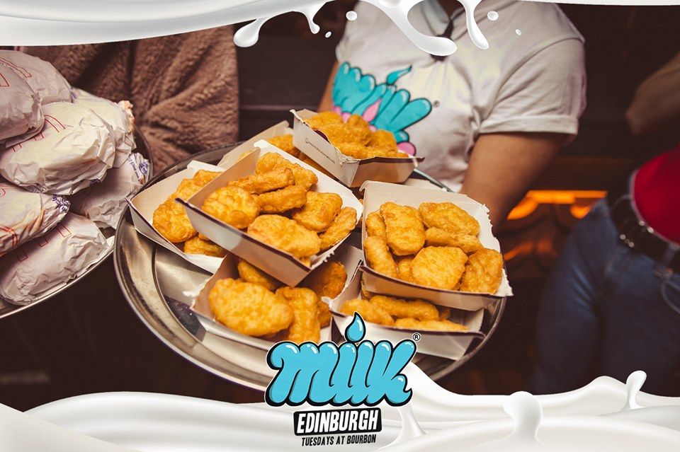 Image may contain: Meal, Person, Human, Nuggets, Food, Fried Chicken
