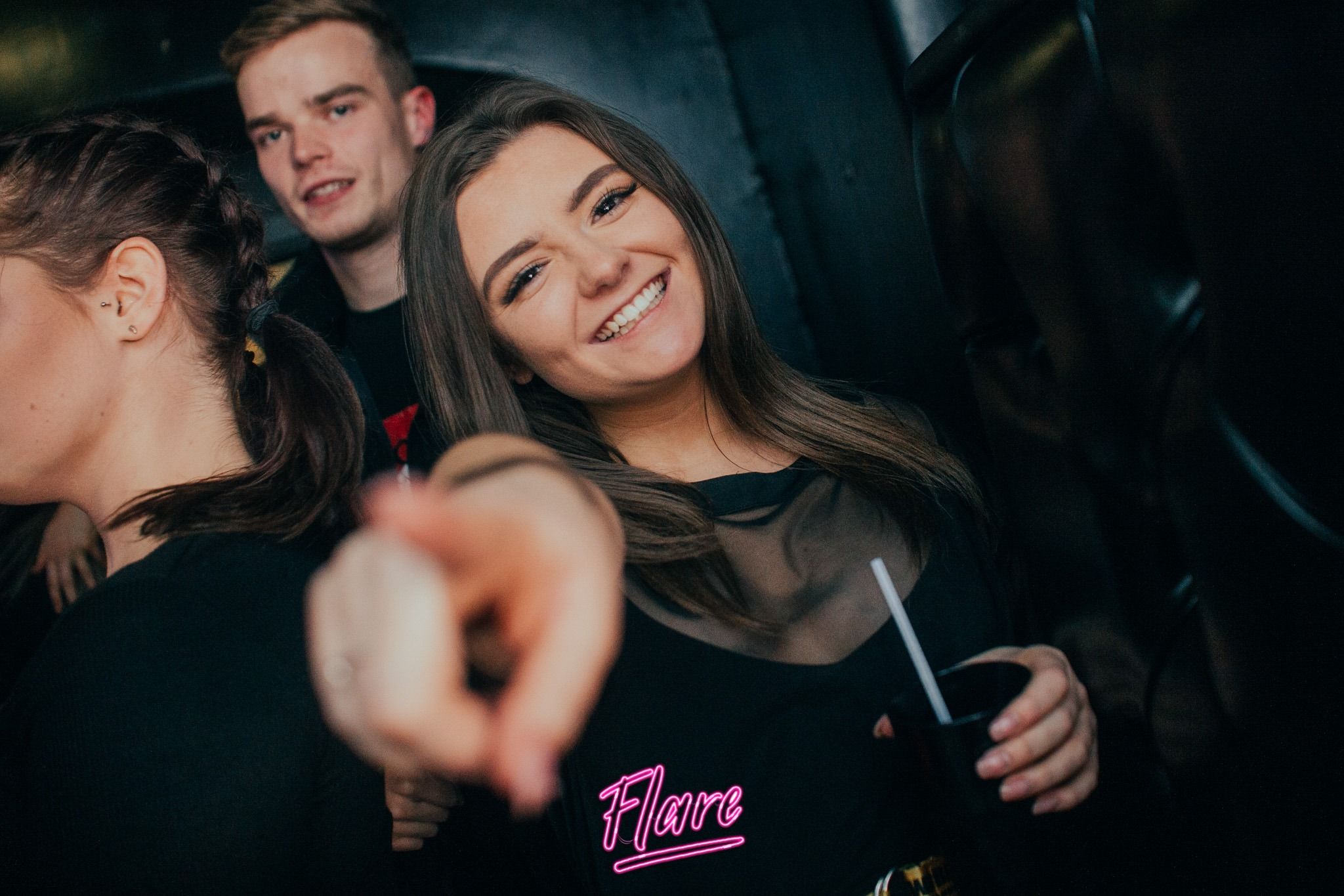 Image may contain: Night Club, Club, Finger, Night Life, Human, Person