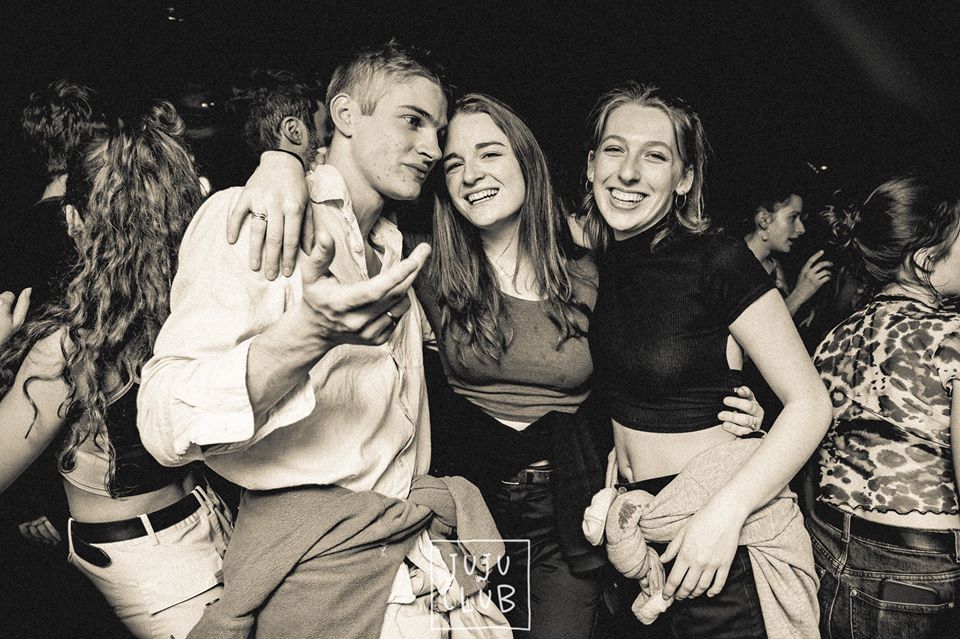 Image may contain: Face, Party, Skin, Night Club, Club, Person, Human