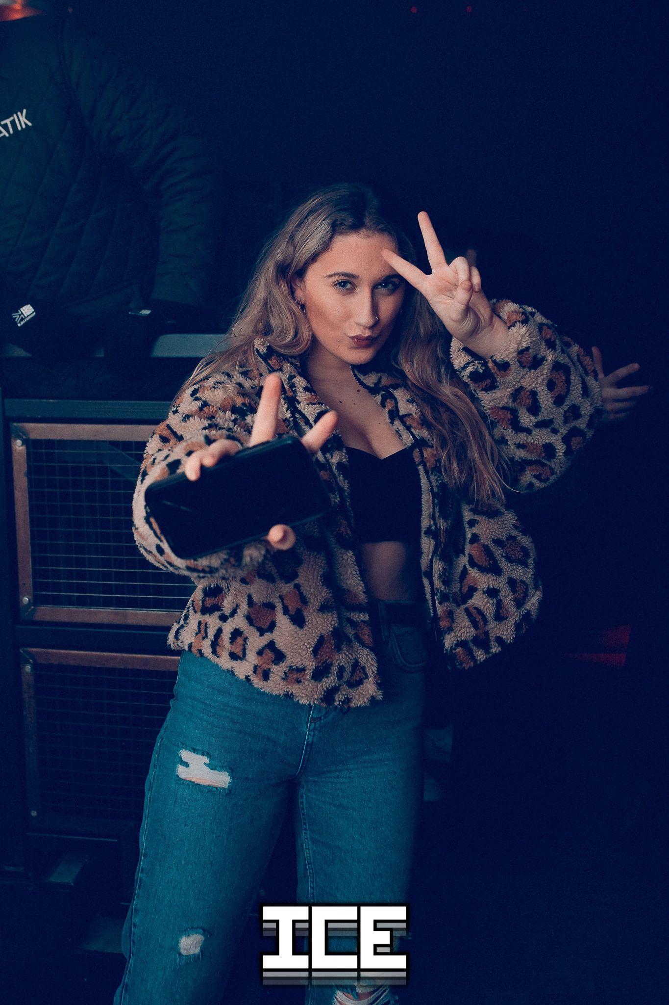 Image may contain: Finger, Jeans, Denim, Dance Pose, Leisure Activities, Sleeve, Night Life, Pants, Human, Person, Apparel, Clothing
