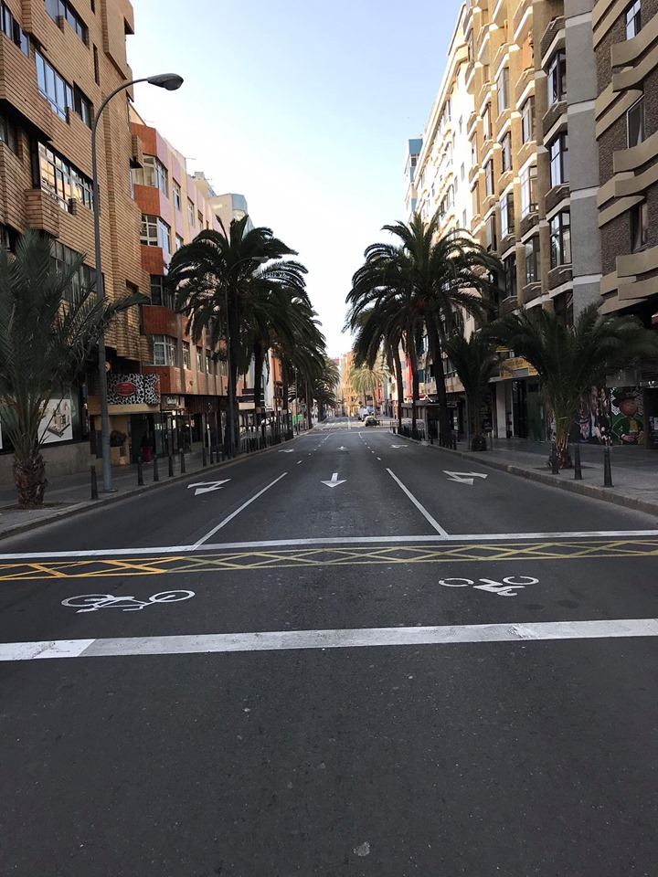 Deserted streets in Las Palmas