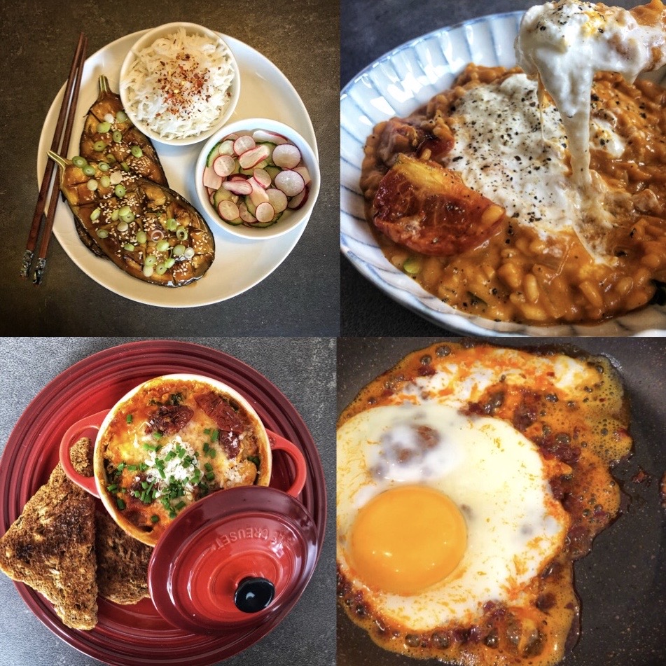 Selection of dishes using flavour bomb ingredients 