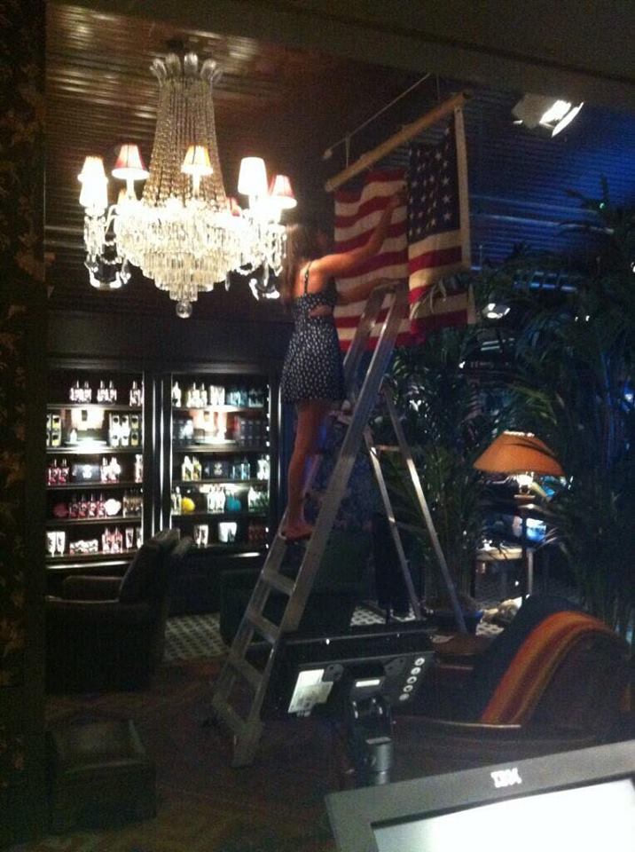 We even had to clean the flag