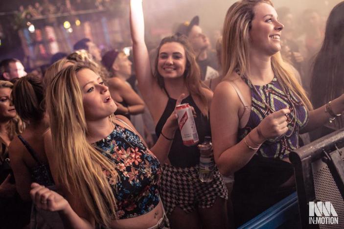 Some people, who have not taken MDMA, enjoying a night out