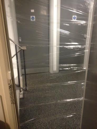 Cling film door