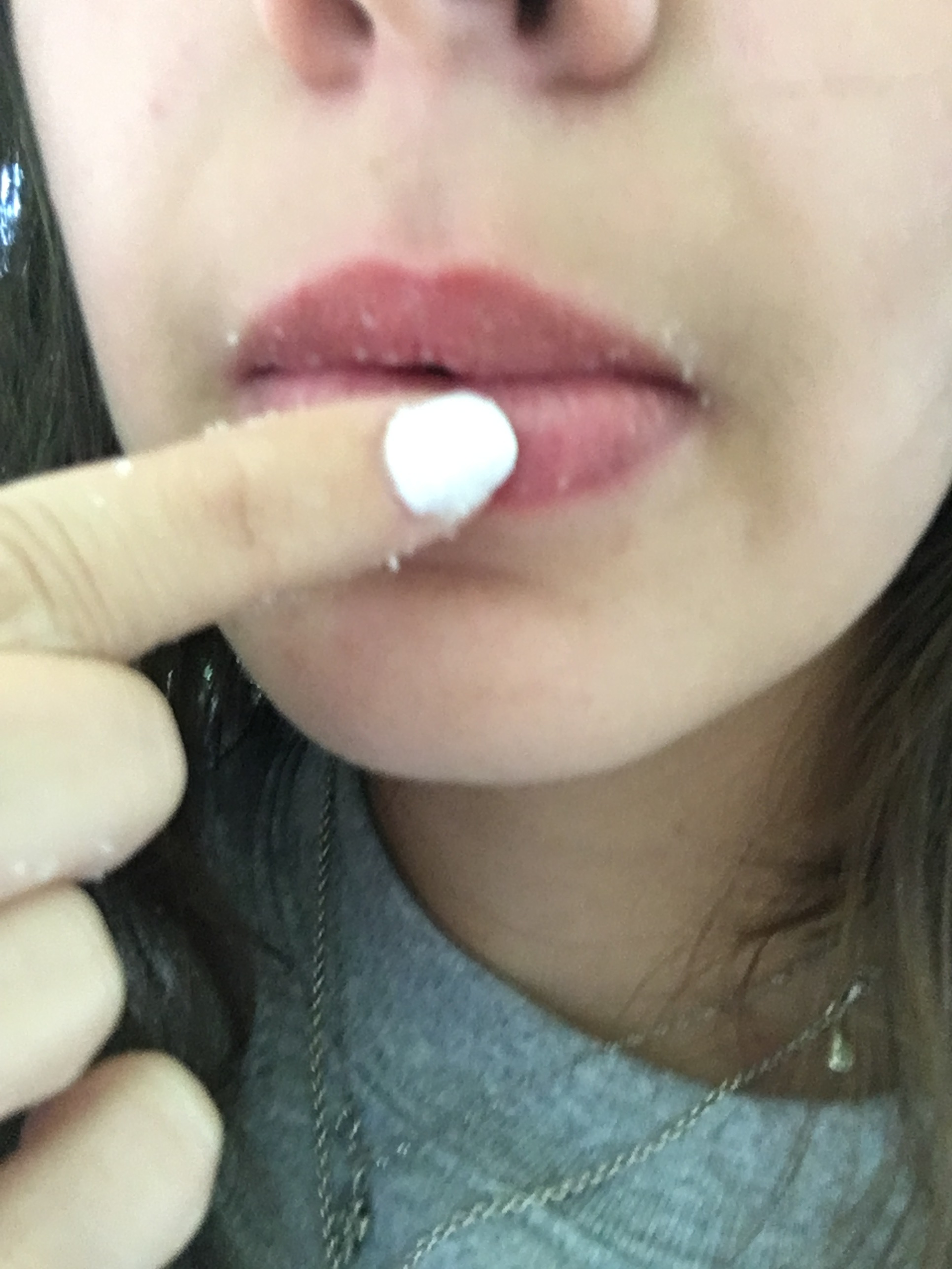 You can either use your finger or a toothbrush dependant upon how intense you want your exfoliation.