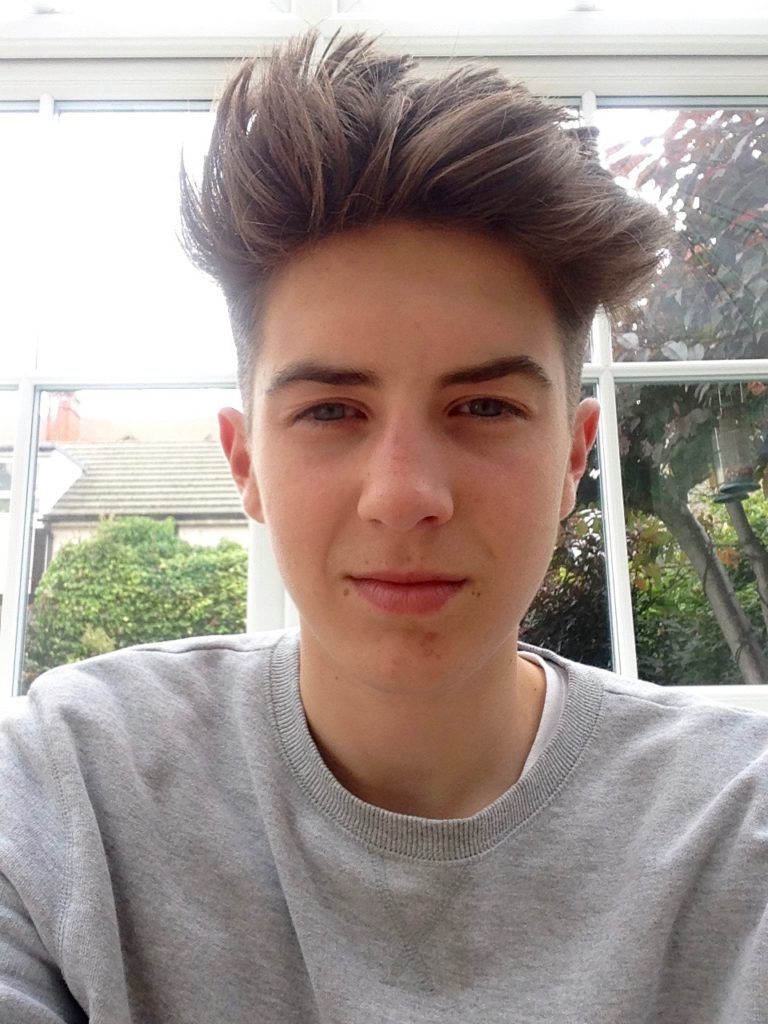 Before, looking quietly confident