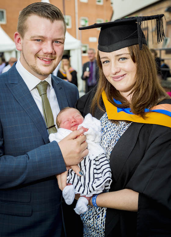 Georgia and Jamie with baby Olivia