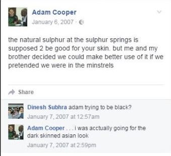 Adam Cooper - black lives matter campaigner grab taken from open facebook page https://www.facebook.com/adam.cooper.3154284/photos?pnref=lhc