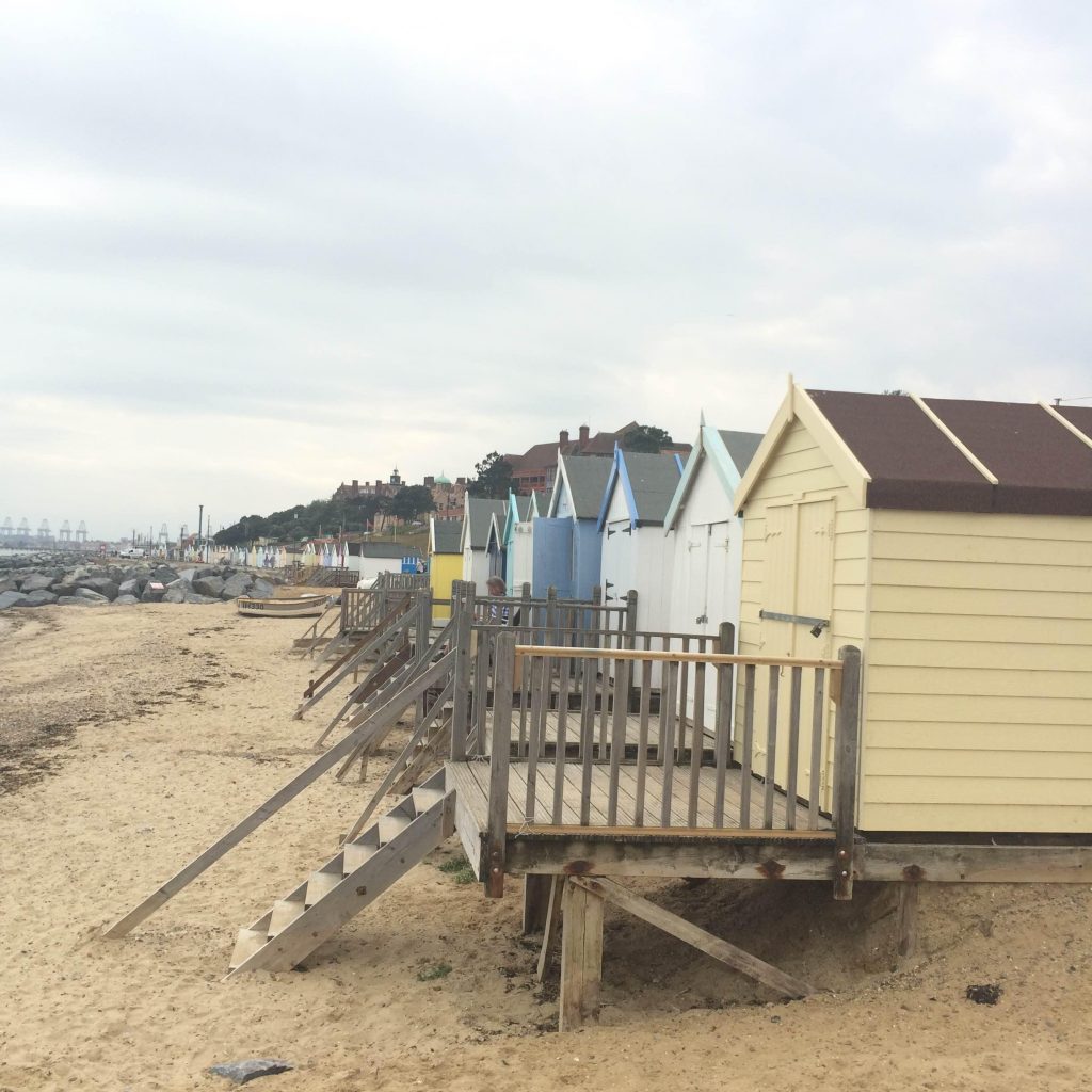Felixstowe beach huts.