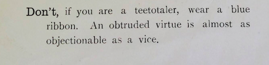 People who boast about how they 'don't drink' were annoying even back then.
