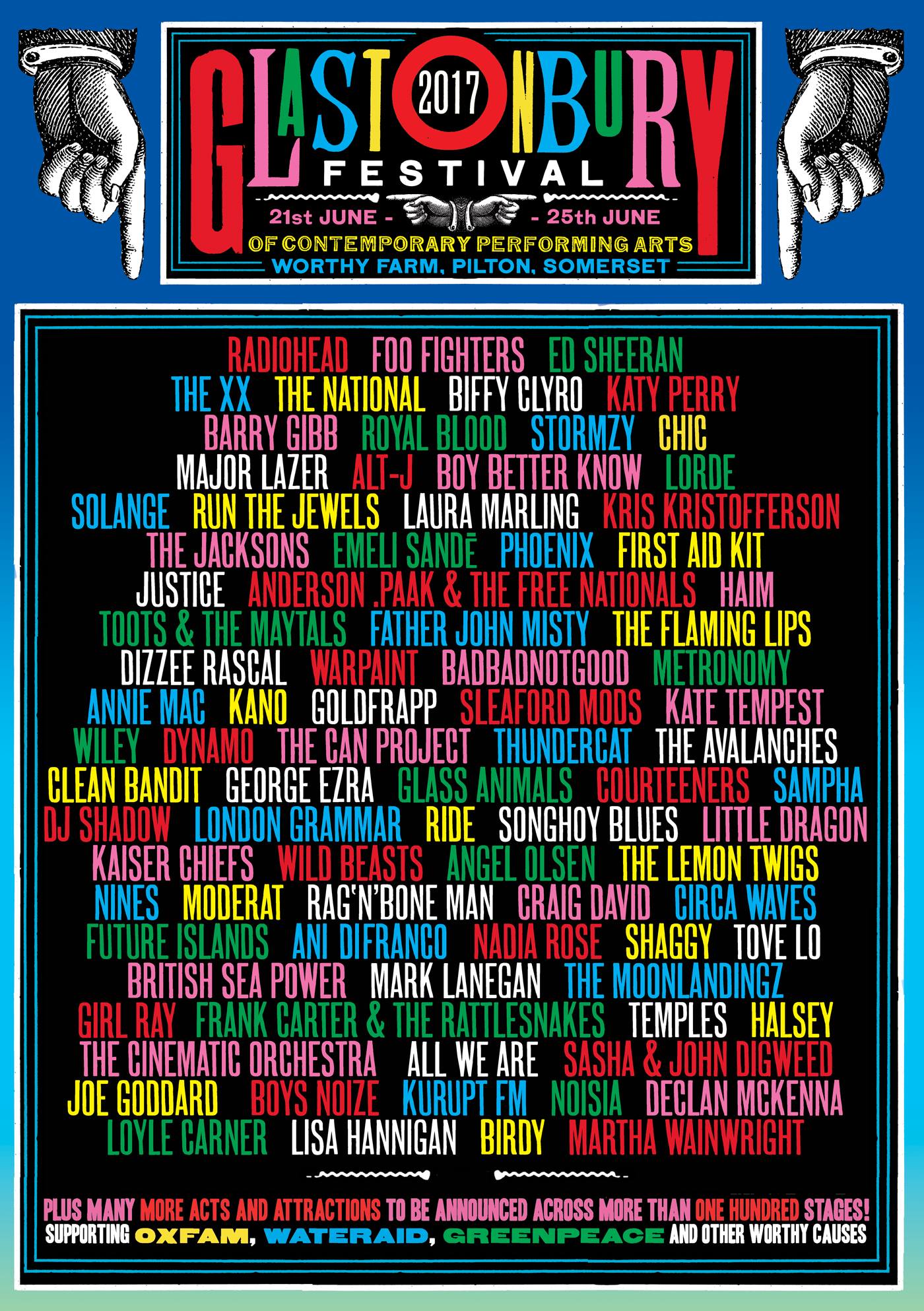 GLASTONBURY 2017 LINE UP