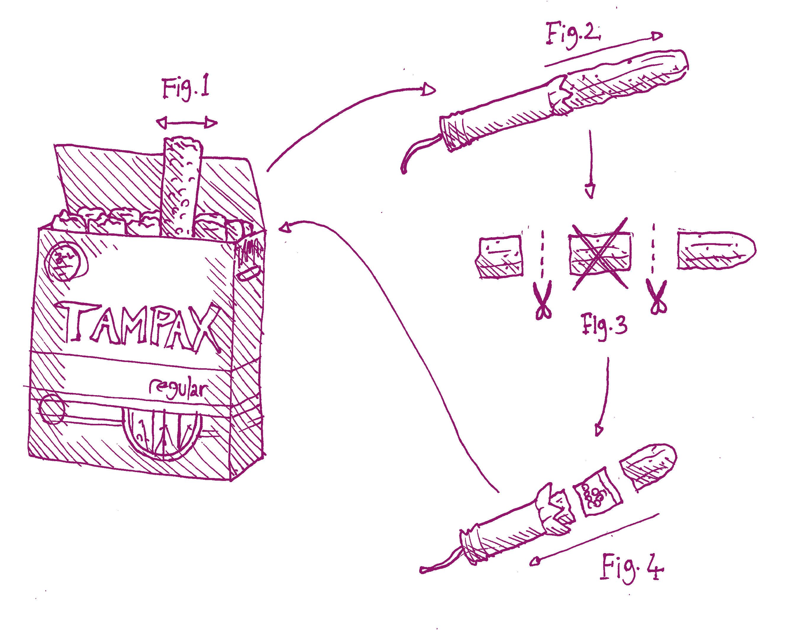 A diagram shows how to smuggle drugs into a festival inside a tampon