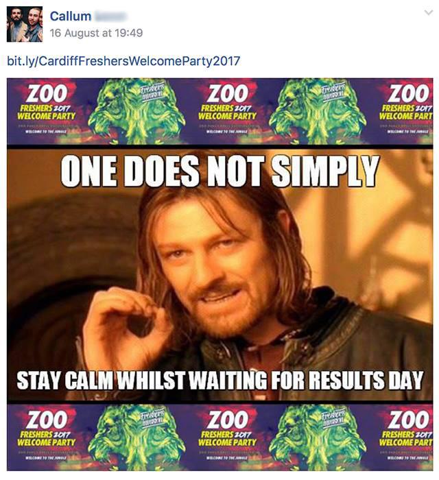 Could he be promoting something? Some kind of zoo?