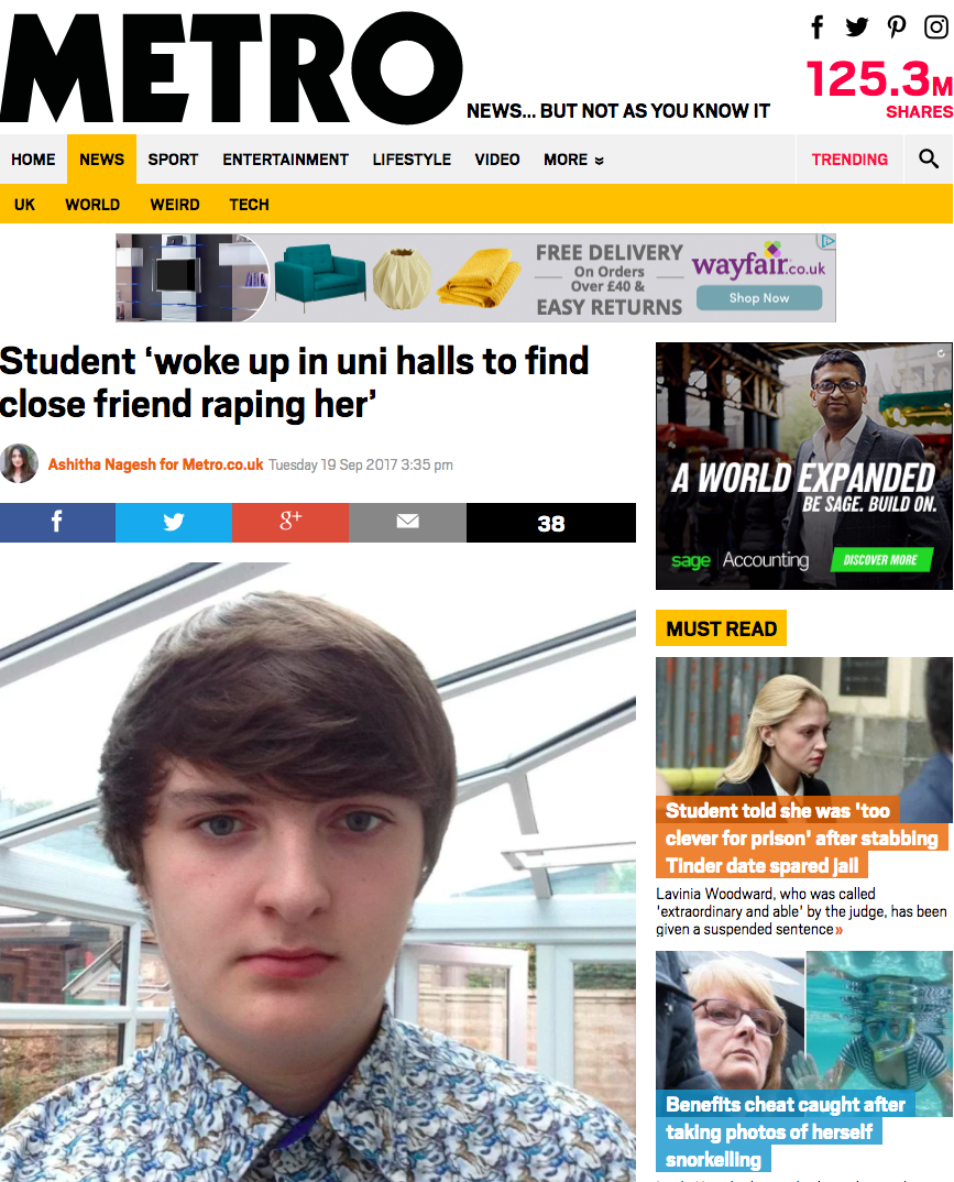 Allegations are presented in quote marks but read as if they are fact
