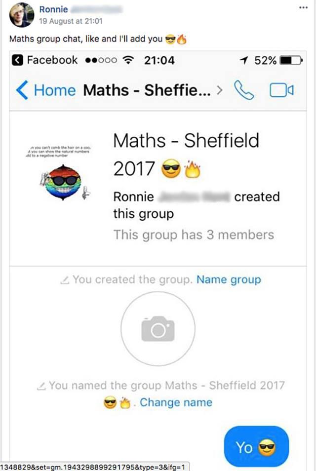 Maths group chat is lit, Yo