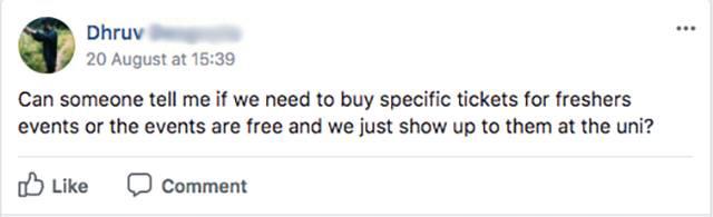 All the best things in life are free. Freshers' events are not…