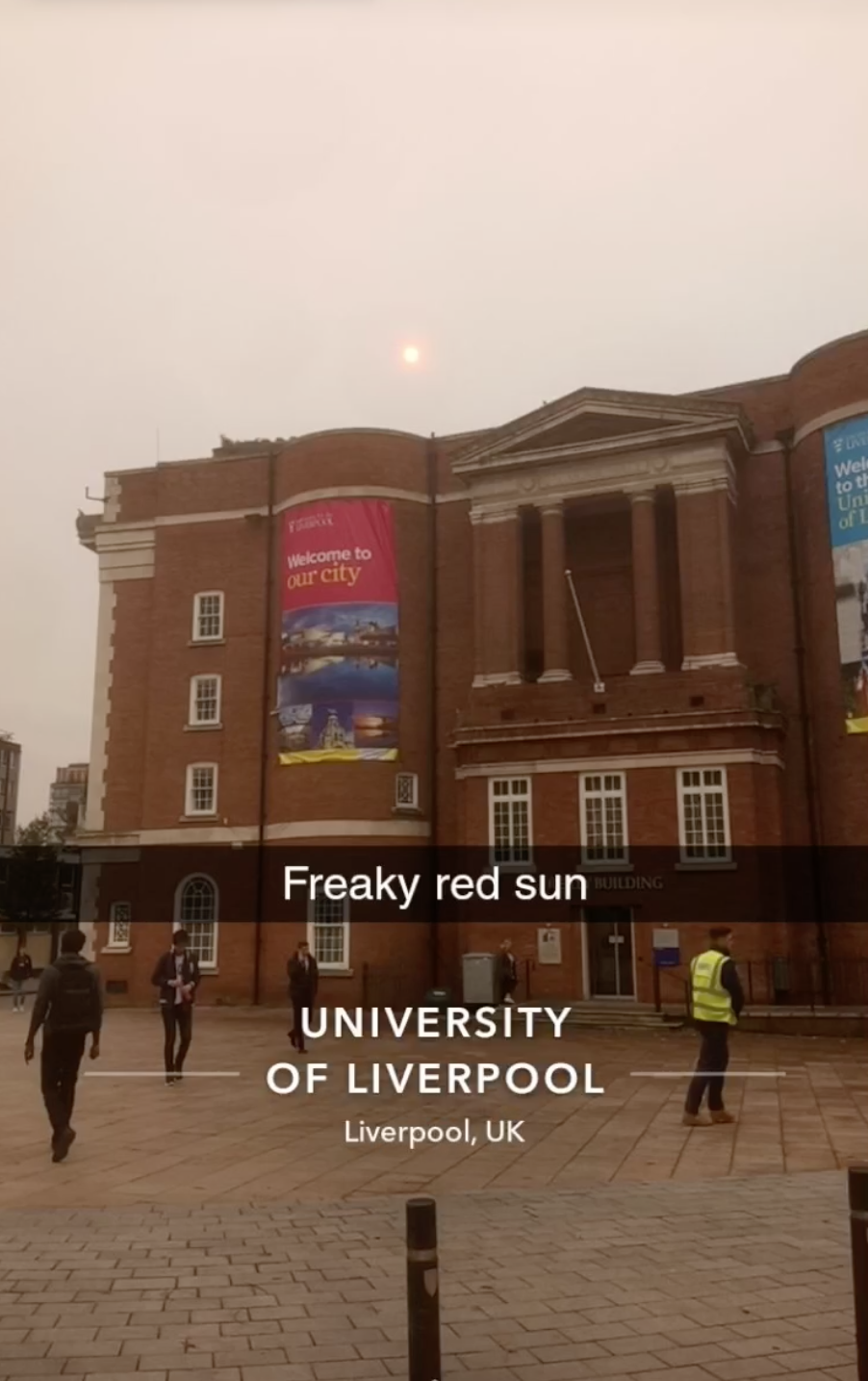 The University of Liverpool's red bricks have been even redder today