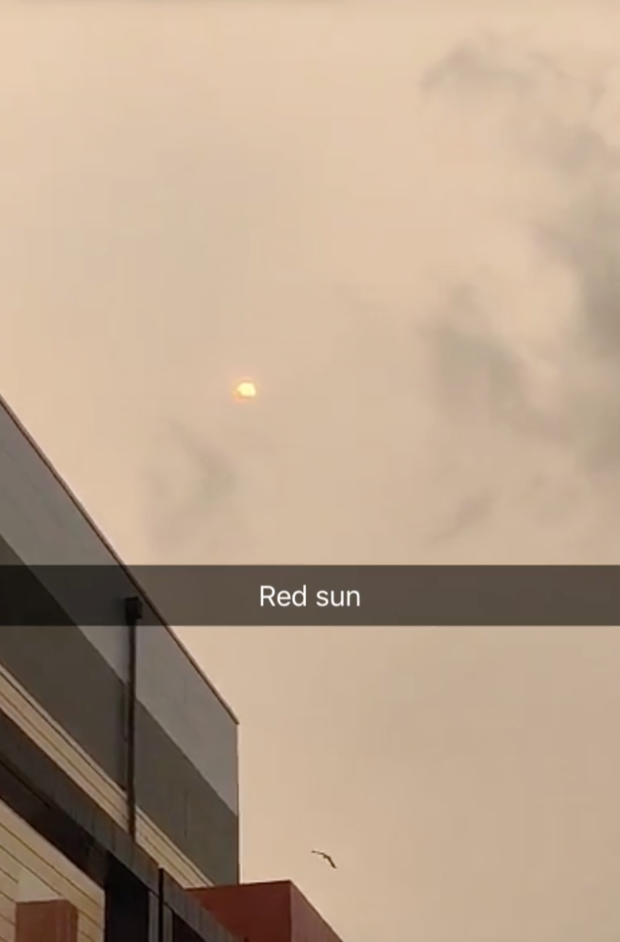 The red sun has made its way to Weston-super-Mare