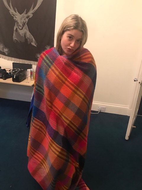Image may contain: Tartan, Plaid, Person, People, Human