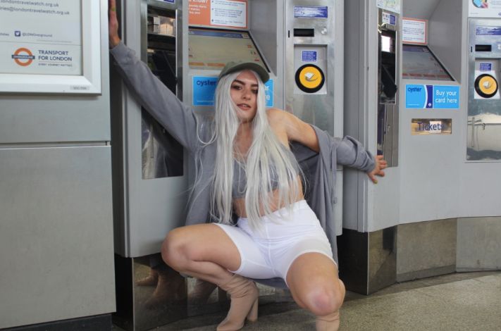 Image may contain: Machine, Cash Machine, Atm, Woman, Girl, Female, Blonde, Refrigerator, Fridge, Electrical Device, Appliance, Person, People, Human