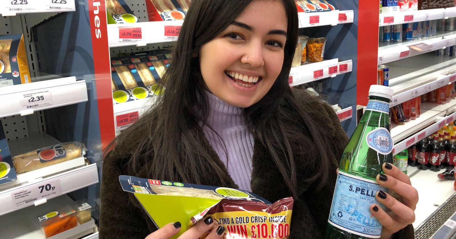 Image may contain: Supermarket, Market, Bottle, Person, People, Human