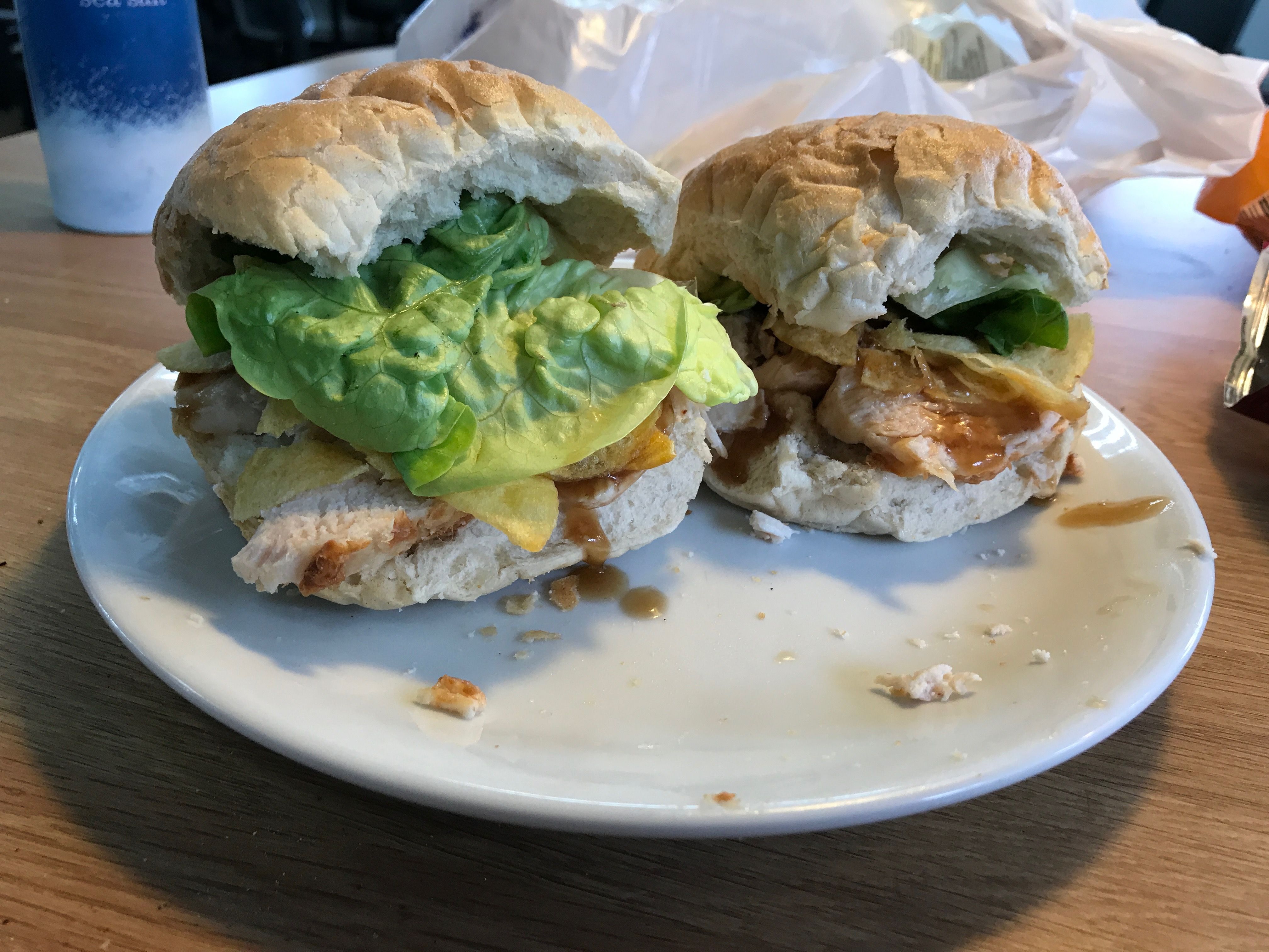 Image may contain: Cup, Food, Burger
