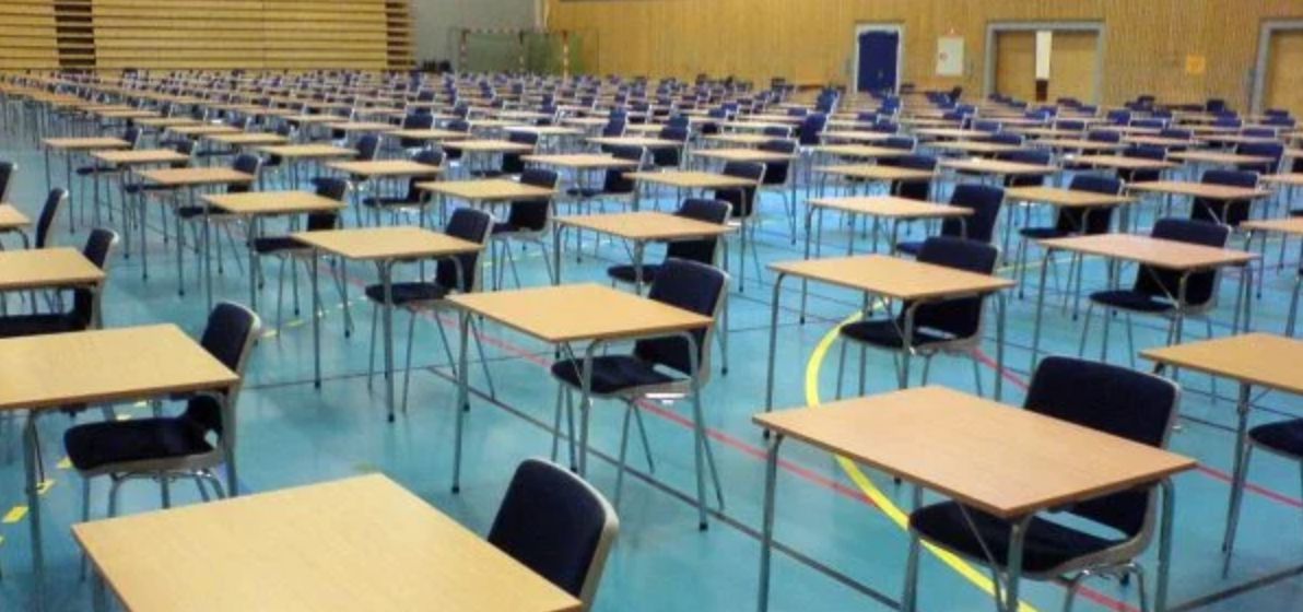 Image may contain: School, Meeting Room, Conference Room, Furniture, Chair, Room, Indoors, Classroom