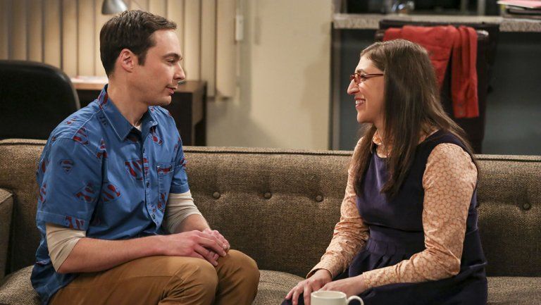 Image may contain: Furniture, Couch, Person, People, Human, Big Bang Theory