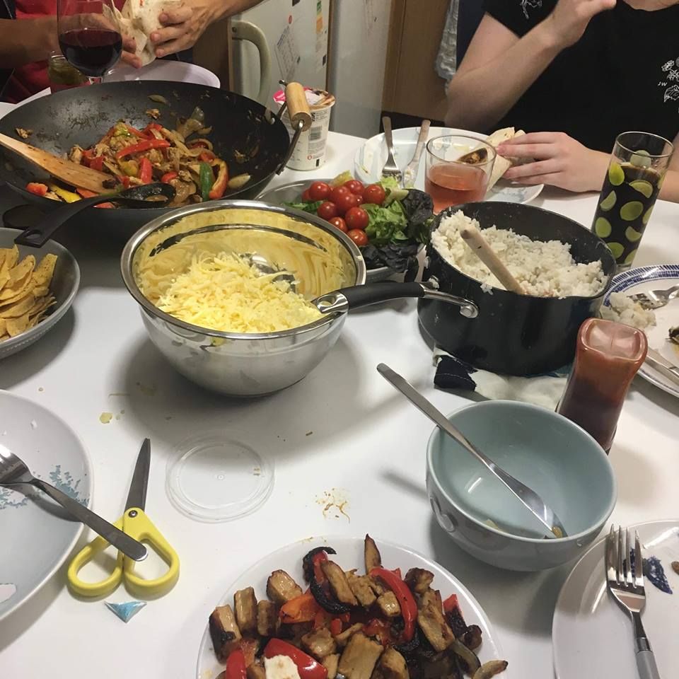 Image may contain: Buffet, Cafeteria, Restaurant, Fork, Cutlery, Dish, Human, Person, Food, Meal