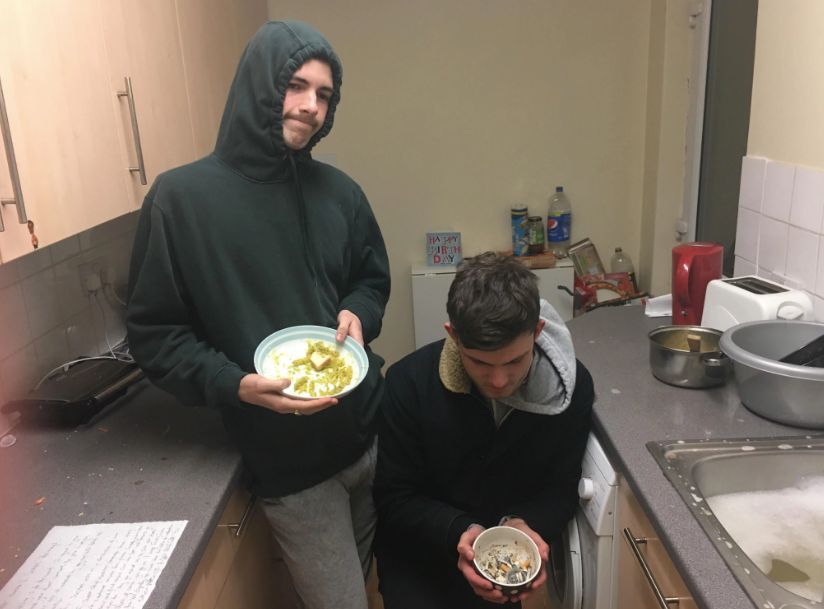 Image may contain: People, Kitchen, Wristwatch, Cafeteria, Home Decor, Apparel, Clothing, Restaurant, Bowl, Dish, Room, Interior Design, Indoors, Meal, Food, Sink, Person, Human