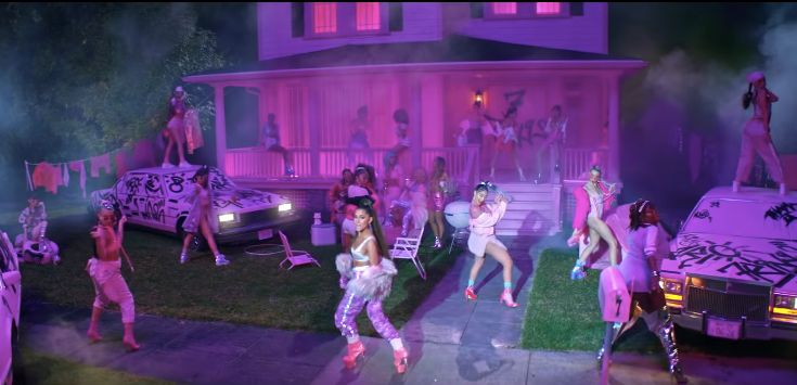 Image may contain: Ariana Grande blackfish, Ariana Grande, Lighting, Disco, Night Club, Club, Human, Person