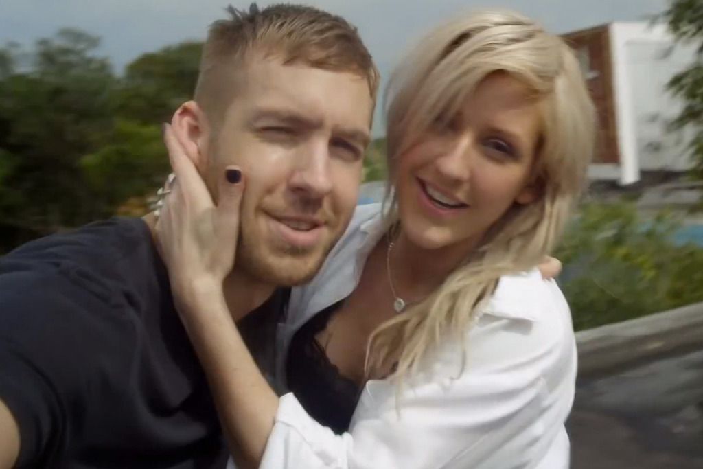 Image may contain: Calvin Harris transformation, Calvin Harris, Ellie Goulding, girlfriend, 2012,  Wedding Gown, Man, Dress, Smile, Gown, Wedding, Bridegroom, Female, Robe, Fashion, Jewelry, Necklace, Accessory, Accessories, Face, Human, Person, Clothing, Apparel