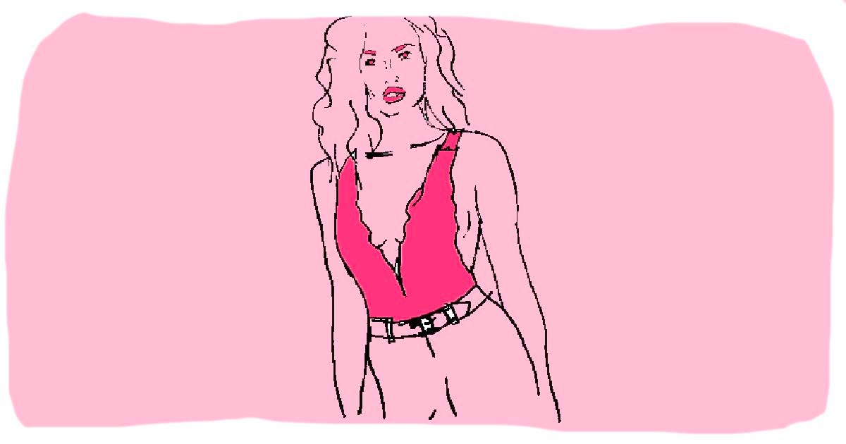 Image may contain: Woman, Teen, Blonde, Child, Girl, Kid, Art, Drawing, Female, Human, Person, Apparel, Clothing