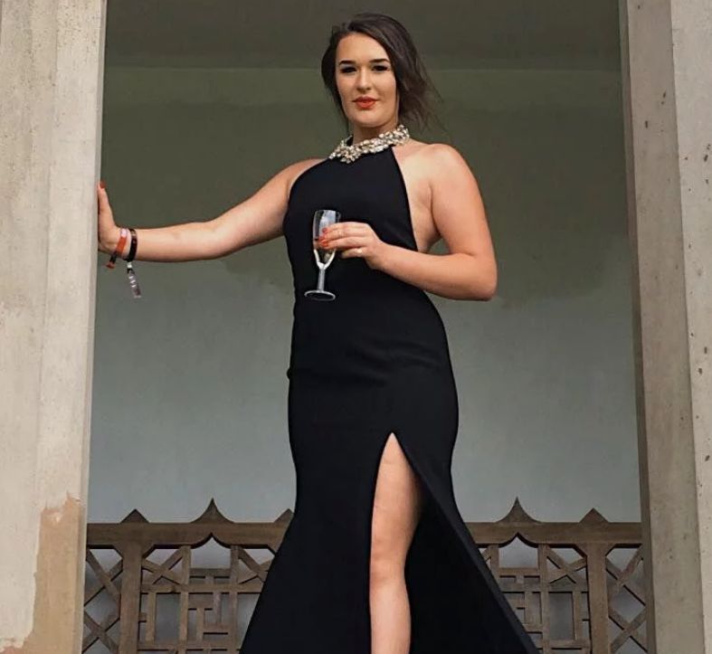 Image may contain: Footwear, Shoe, Woman, Dress, Female, Person, Human, Robe, Fashion, Evening Dress, Gown, Clothing, Apparel