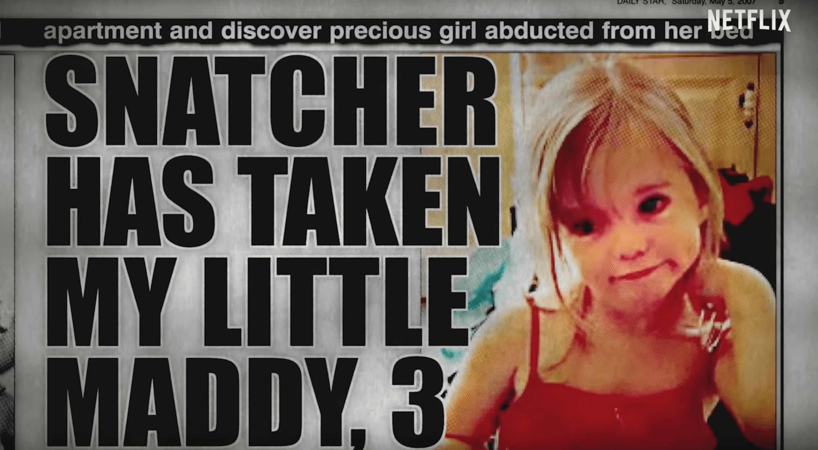 Image may contain: 48 questions Kate McCann, disappearance of Madeleine McCann, Madeleine McCann, suspect, true crime, documentary, Newspaper, Advertisement, Poster, Text, Tabloid, Magazine, Human, Person