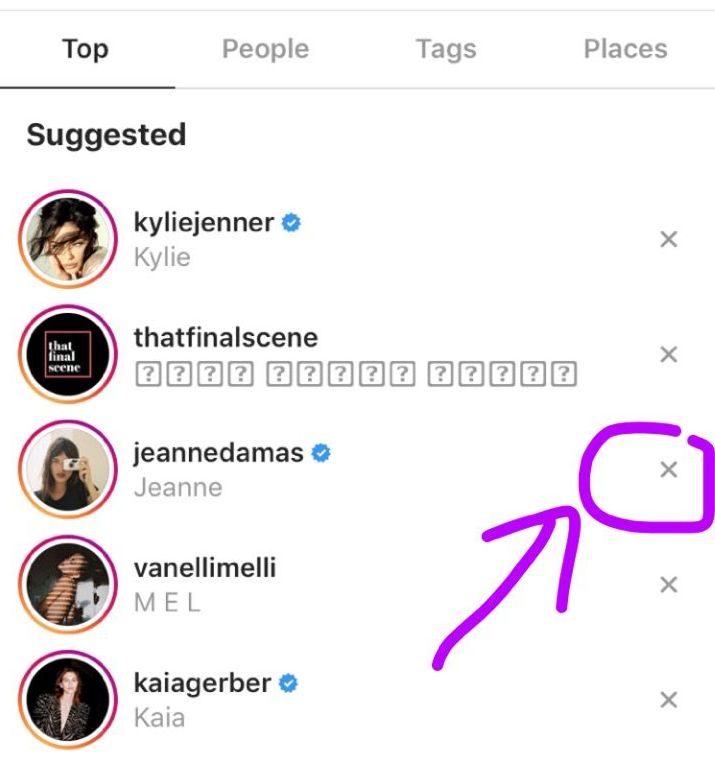 Image may contain: Instagram suggested search, Instagram search suggestions, Instagram, people, search, Insta, Text Message, Text