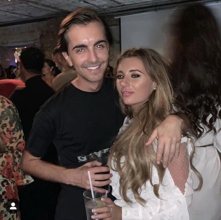 Image may contain: Dani Dyer new boyfriend, Dani Dyer, boyfriend, Love island, Love island 2018, Sammy Kimmence, Apparel, Clothing, Drinking, Night Life, Indoors, Interior Design, Alcohol, Party, Beverage, Drink, Bar Counter, Pub, Skin, Human, Person