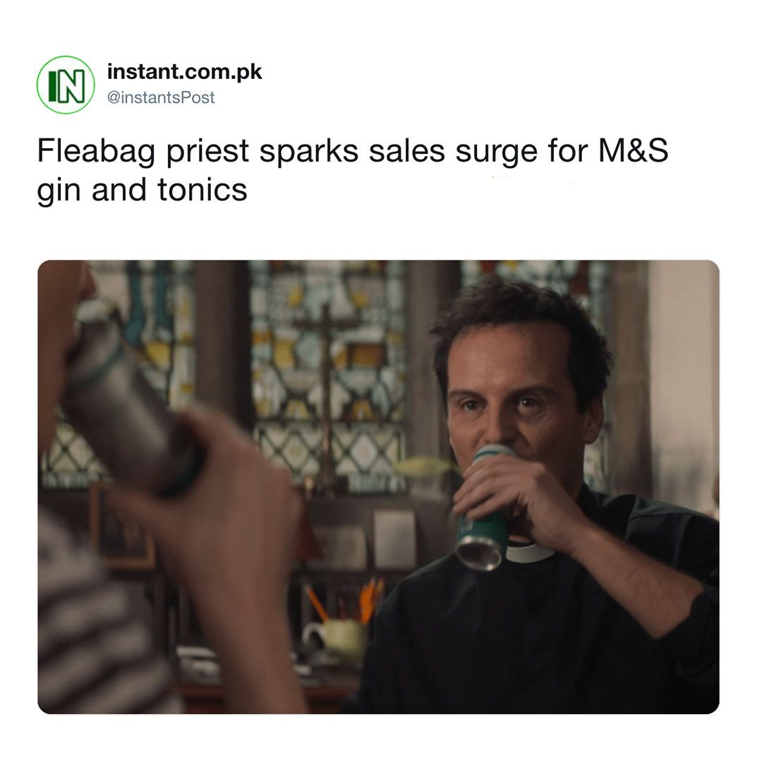 Image may contain: the priest in Fleabag, Fleabag, Andrew Scott, BBC Three, drama, news, Face, Person, Human