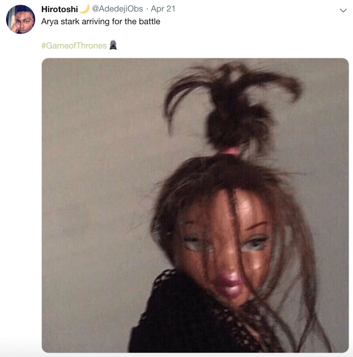 Image may contain: Game of Thrones season 8 episode 2 memes, Game of Thrones, Game of Thrones memes, meme, season 8 episode 2, GoT, Arya Stark, Text, Hair, Person, Human