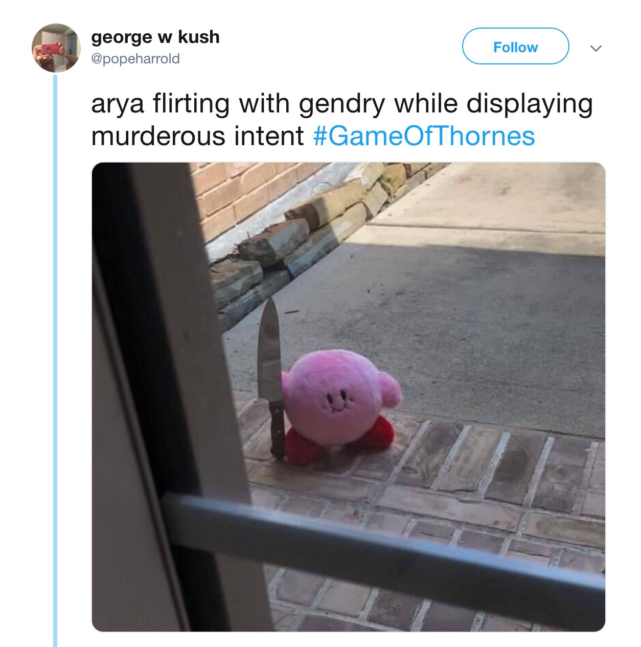 Image may contain: Game of Thrones season 8 episode 2 memes, meme, Game of Thrones, Game of Thrones memes, funny, tweet, reaction, twitter, Arya Stark, Arya, Tormund, GoT, Toy