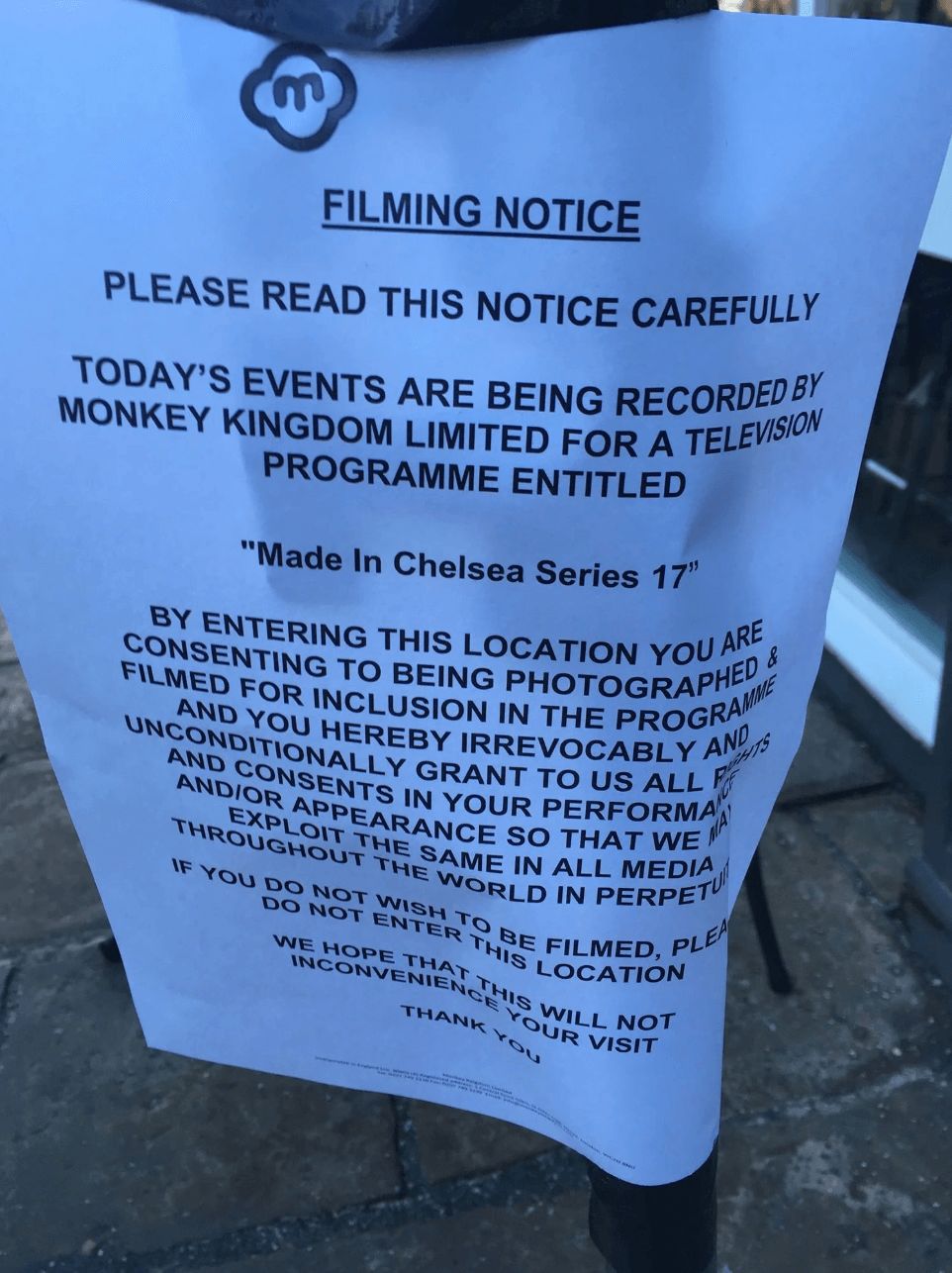 Image may contain: Made in Chelsea is staged, Made in Chelsea, MIC, Word, Text, Paper, Brochure, Flyer, Poster, Advertisement