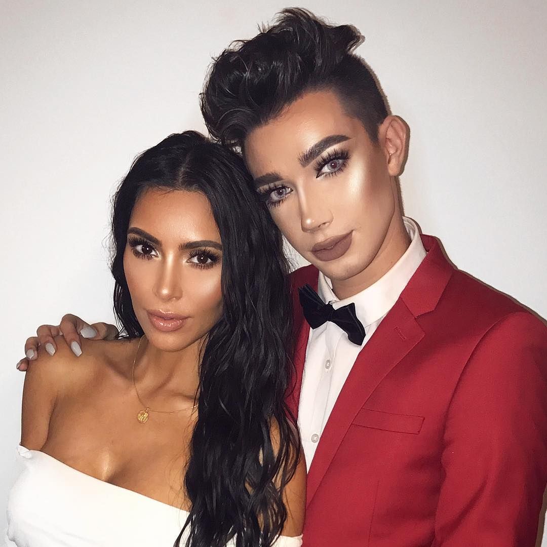 Image may contain: Celebrities who unfollowed James Charles, James Charles, Kim Kardashian, Tati Westbrook, accusations, YouTube, Instagram, video, beef, tea, what happened, unfollowed, Black Hair, Fashion, Hair, Apparel, Clothing, Coat, Suit, Overcoat, Accessory, Accessories, Tie, Face, Human, Person